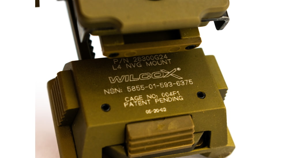 Wilcox G24 Mount w/ Low Profile Breakaway Base, Tan, NSN 5855-01-593-6375, 28300G24-T