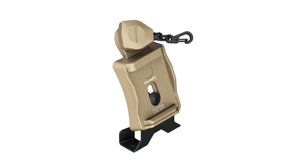Wilcox One Hole Shroud w/ Lanyard for ACH/MICH Helmet, Tan, NSN 5855-01-593-7377, 56100G03-T