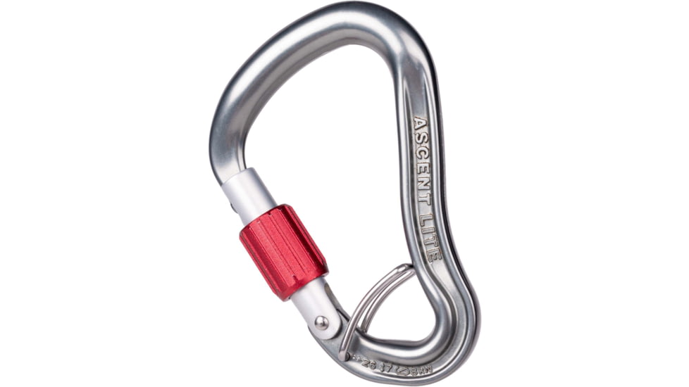 Wild Country Climbing Ascent Lite Belay Locking Carabiner-Silver-Screwgate