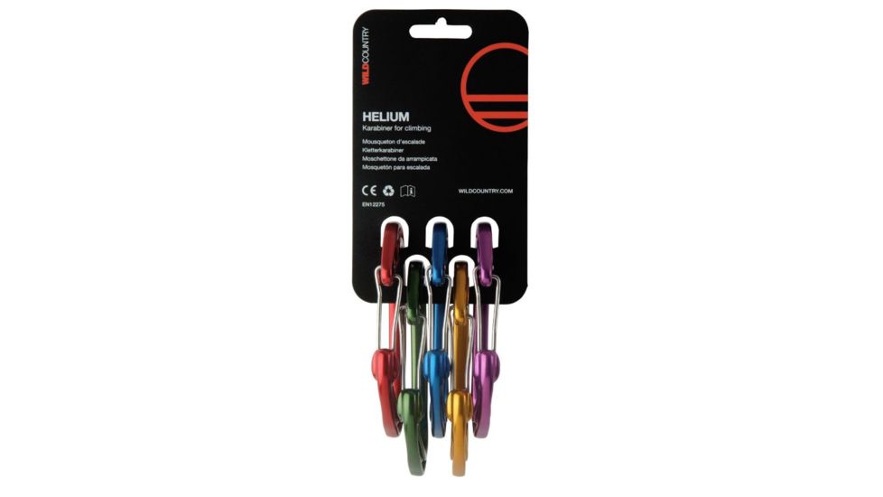 Wild Country Climbing Climbing Helium Wire Carabiner - 5 Pack, Assorted, 40-HEL2RPK