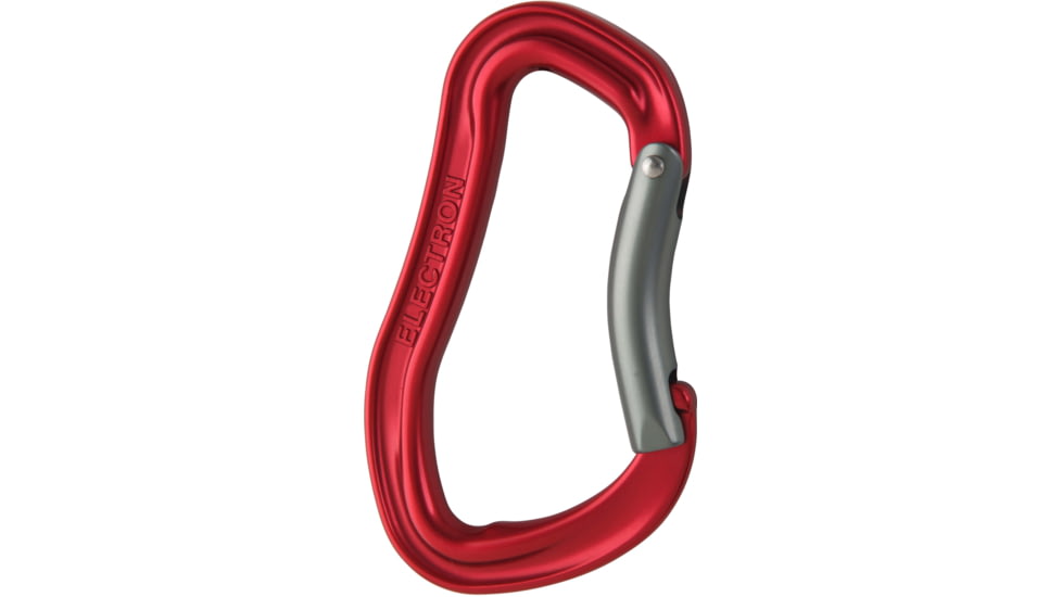 Wild Country Climbing Electron Carabiner, Bent Gate, Red/Gunmetal, 40-ELECTBG-RED
