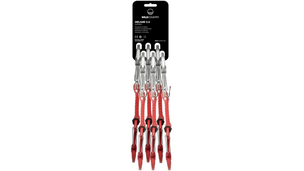 Wild Country Climbing Helium 3.0 Quickdraw Set, Red, 6X10cm, 40-0000002001-RD