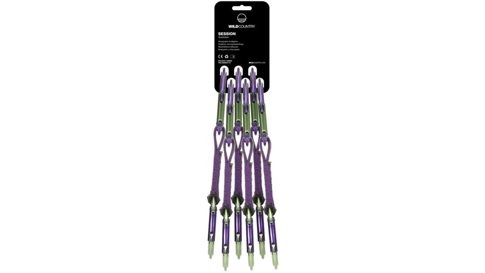 Wild Country Climbing Session Quickdraw Set, Purple/Green, 6X12cm, 40-0000002003