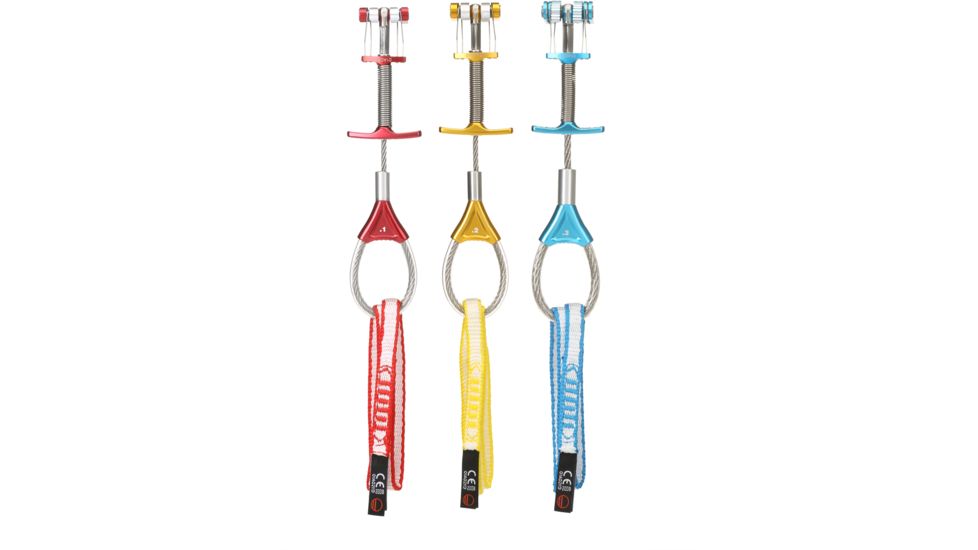 Wild Country Climbing Zero Friend Set Camming Devices, Red/Yelow/Blue, 0,1 - 0,3, 40-0000003001