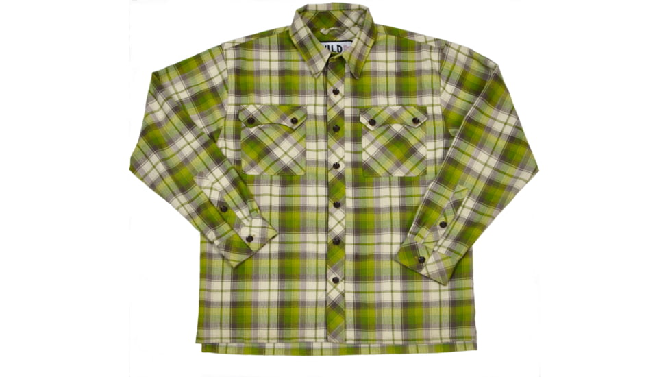 Wild Outdoor Apparel Mythical Lumberjack Flannel, Green wool Plaid, Extra Large, 013168200083
