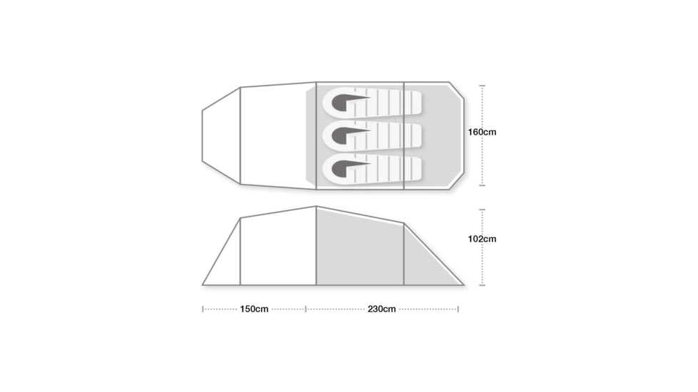 WildCountry Blizzard 3 Tent, Green, 44BL3V2
