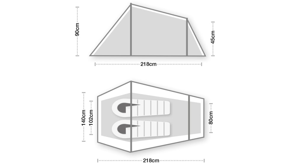 WildCountry Coshee Tent - 2 Person, Green, 44C2TF