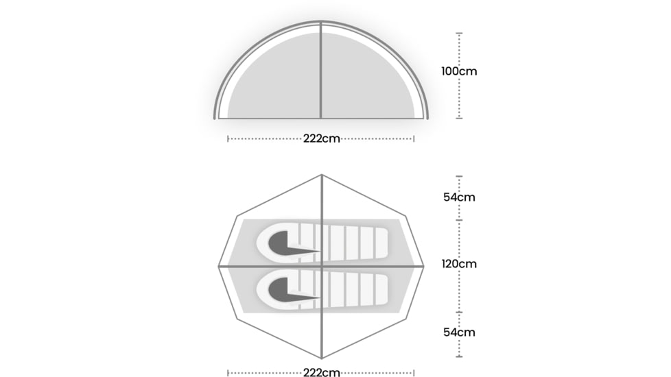 WildCountry Helm Compact Tent - 2 Person, Green, 44HC2TF