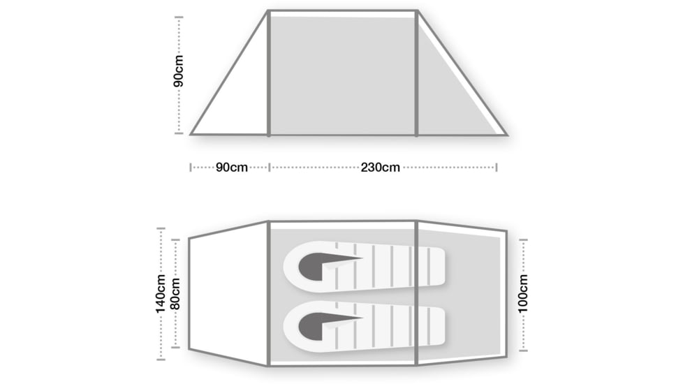 WildCountry Hoolie Compact Tent - 2 Person, Green, 44HOC2TF