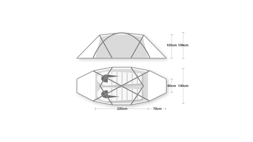 WildCountry Trisar 2D Tent, Green, 44TR2D2