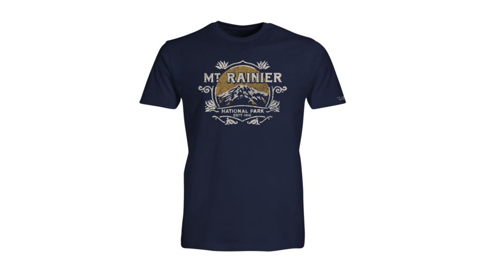 Wilder and Sons Mount Rainier National Park Short Sleeve T-Shirt, Extra Large, Navy WSN01291-Navy-XL