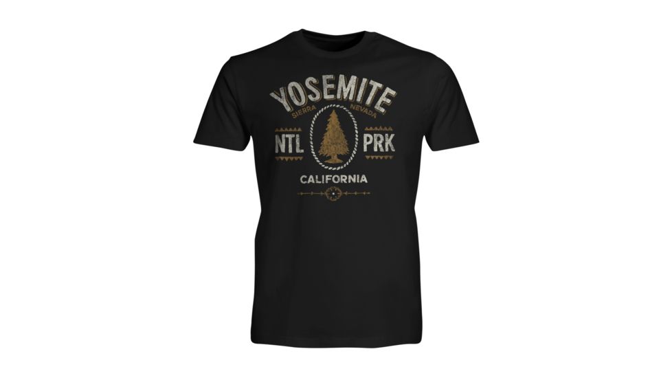 Wilder and Sons Yosemite National Park Short Sleeve T-Shirt, Extra Large, Black WSN01293-Black-XL