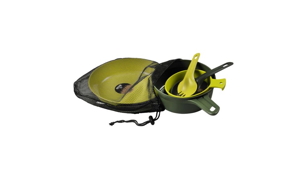 Wildo Eating Essentials, Two Person Set, Olive/Lime 4014246