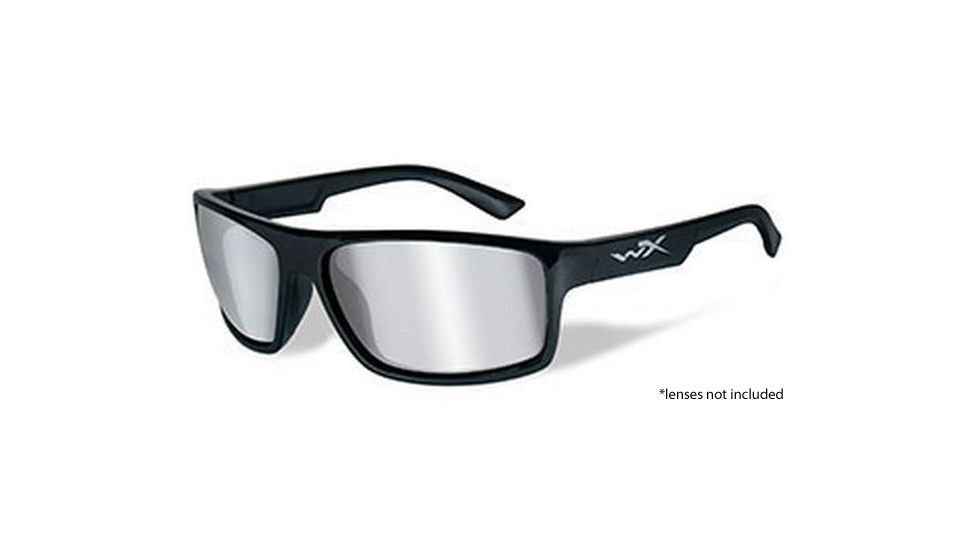 Wiley X Active Series Peak Sunglasses,Gloss Back Frame,No Lens ACPEA01F