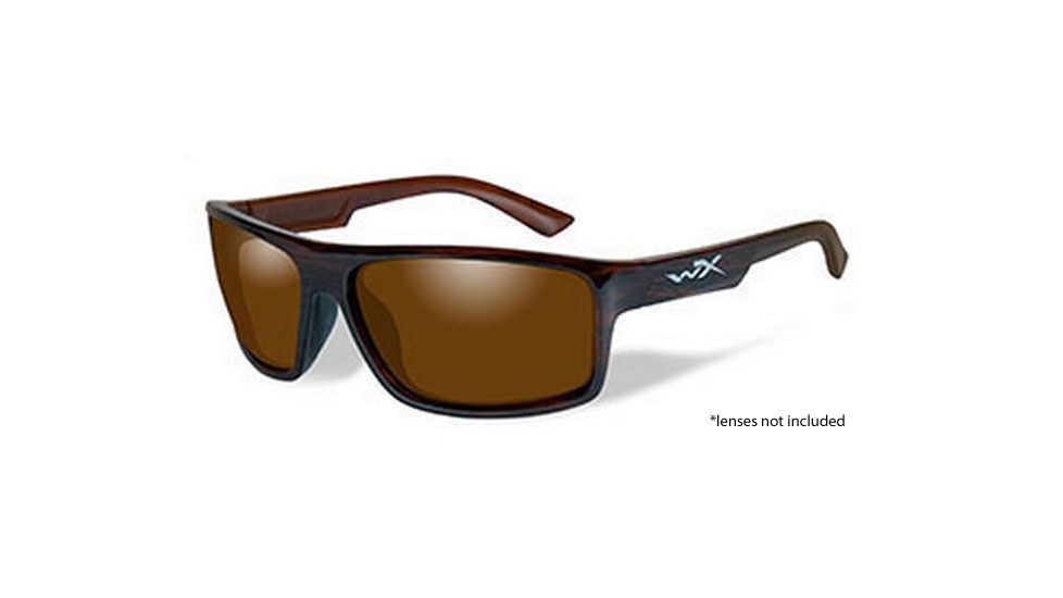 Wiley X Active Series Peak Sunglasses,Gloss Layered Tortoise Brown Frame,No Lens ACPEA04F