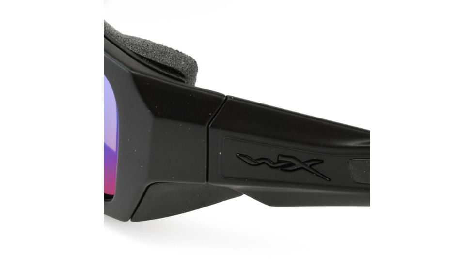 Wiley X Enzo Sunglasses, Matte Black Frame,Polarized Emerald Mirror Amber Lens CCENZ07