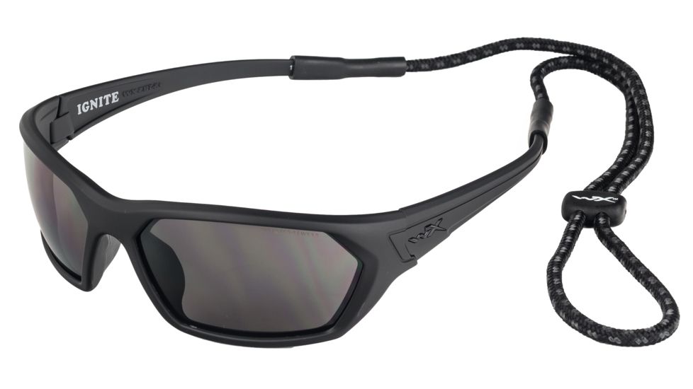 Wiley X Ignite Sunglasses, Matte Balck Frame/ Black Ops Smoke, ACIGN01