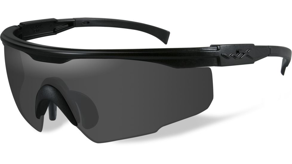 Wiley X PT-1 Sunglasses - 3 Lens Package - Smoke Grey, Clear, Light Rust / Matte Black Frame PT-1SCL