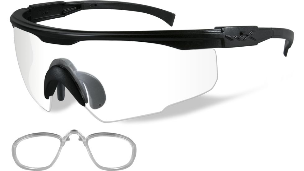 Wiley X PT-1 Sunglasses - Matte Black Frame w/ Clear Lens w/ RX Insert PT-1CRX