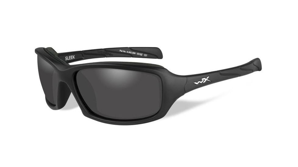Wiley X Sleek Sunglasses-Matte Black Frame-Smoke Grey Lens CCSLE02
