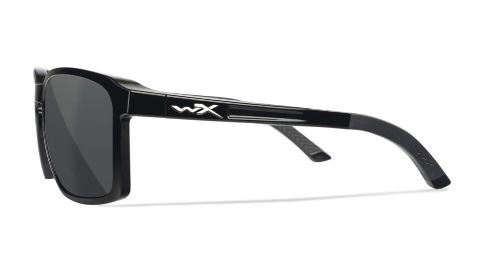 Wiley X WX Alfa Sunglasses, Matte Black Frame, Captivate Polarized Grey Mirror Lens, AC6ALF18