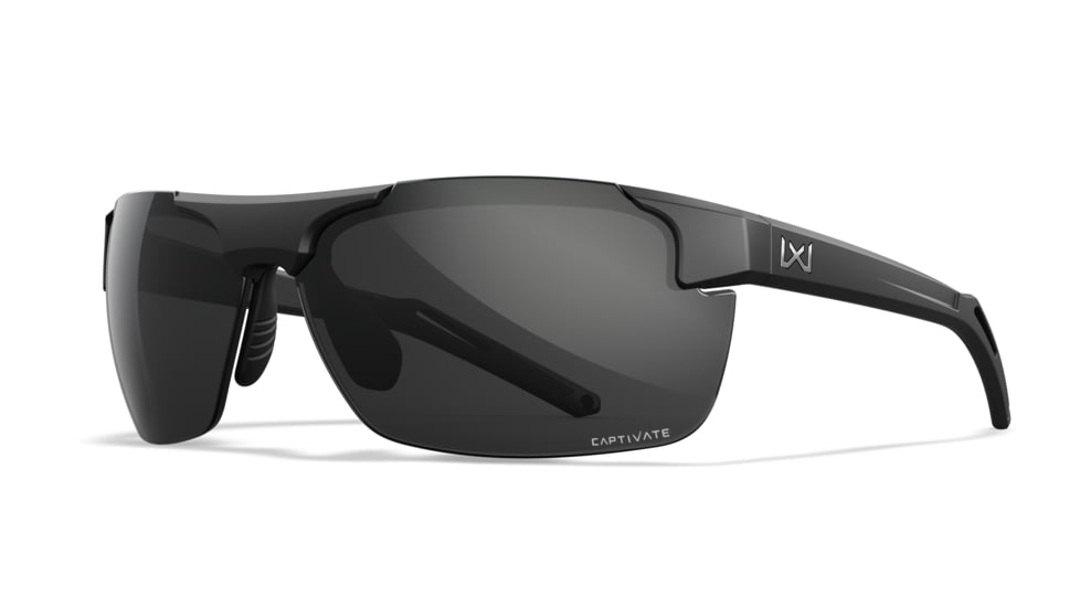 Wiley X WX Prime Sunglasses, Matte Black Frame, Prime Captivate Grey Lens, ACPRM01