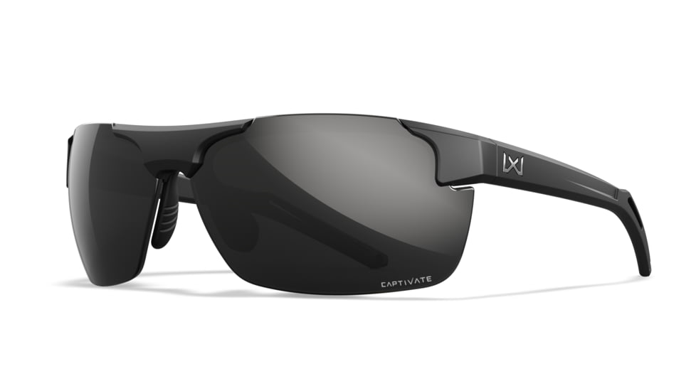Wiley X WX Prime Sunglasses, Matte Black Frame, Prime Captivate Pol Black Mirror Lens, ACPRM05