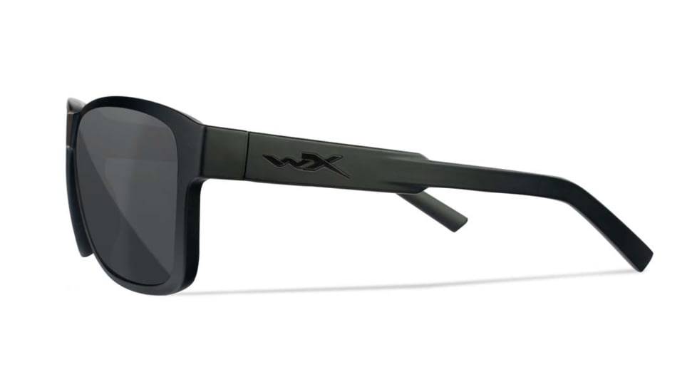 Wiley X WX Trek Sunglasses, Matte Black Frame, Captivate Polarized Grey Lens, Medium/Large, AC6TRK02