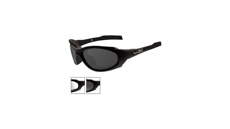 Wiley X XL-1 Sunglasses, Smoke Grey+Clear Lenses, Matte Black Frame 291