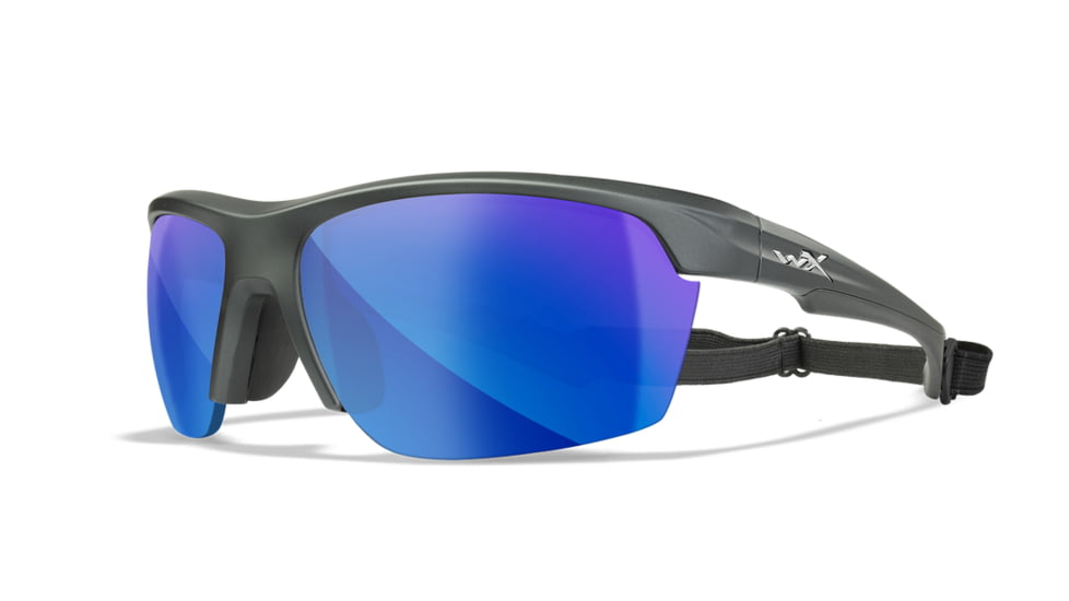 Wiley X YF Swift Sunglasses, Graphite Frame, Blue Mirror Lens, YFSWF09