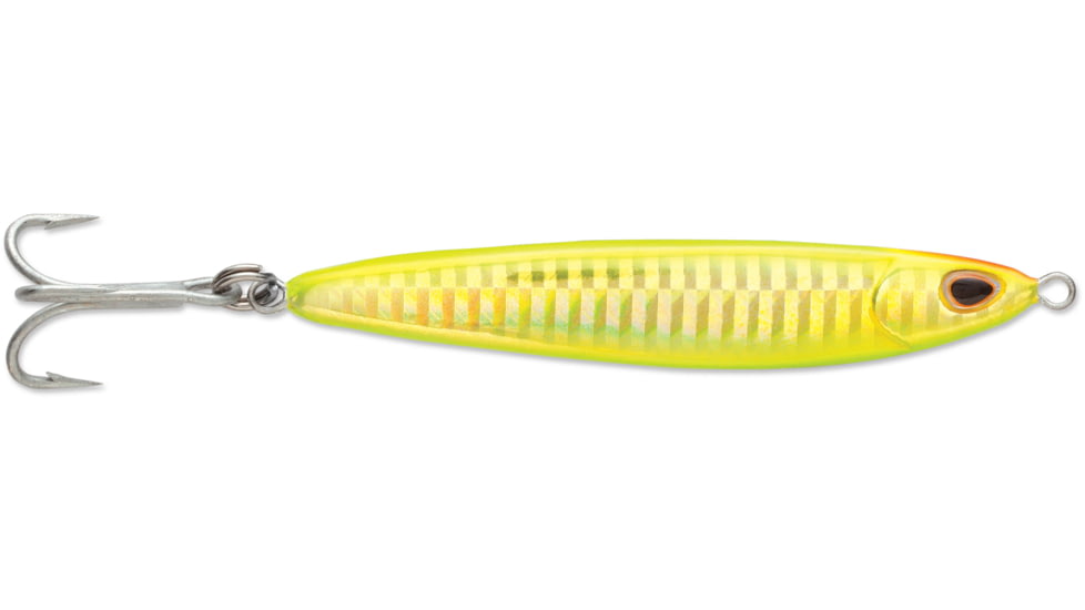 Williamson Gomame Jig, #4 Treble Hook, Silver Chartreuse, 7/8oz, 3in, GMJ25SCH