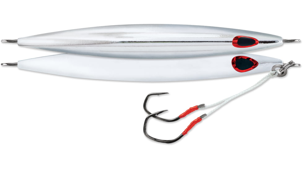 Williamson Kensaki Jig 220, Sinking, VMC Double Assist HK, Silver Uv, 7-3/4oz, 6-3/4in, KSJ220UVSI