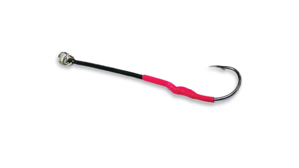 Williamson Single Assist Hook, 2-3/4in Line, Black Nickel, Size 7/0, 3 per Pack, SAH-MS