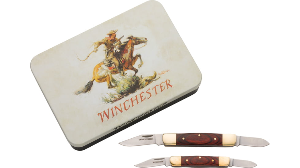 Winchester Knife Ss/wood Stockman Combo W/knife Tin