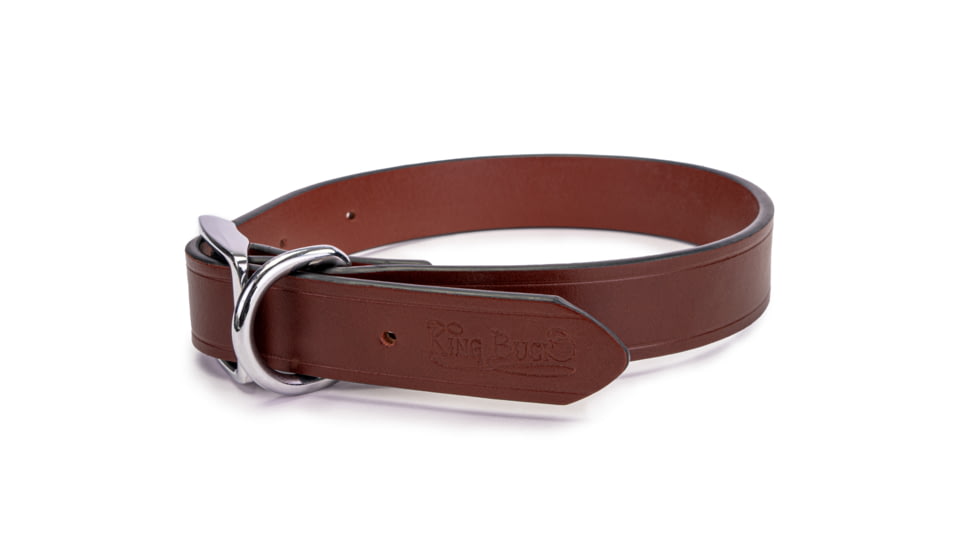 Winchester Pet King Buck Core D Leather Collar, Leather, M, KB-DRLC-LTR-M-1