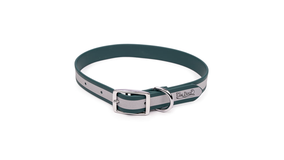 Winchester Pet King Buck Core D Ring High Visibility Reflective Collar, Deep Teal, L/XL, KB-DRC-DT-L/XL-1