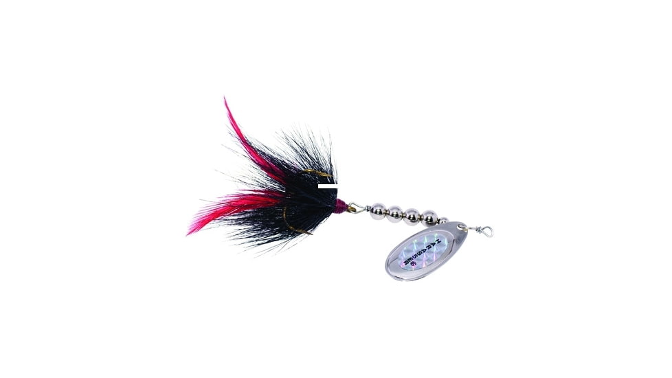 Windels Tackle Company Pike Harasser Bucktail Spinner, 5/0 Hook, Black/Silver, #5 Blade, 4in, PH-1S