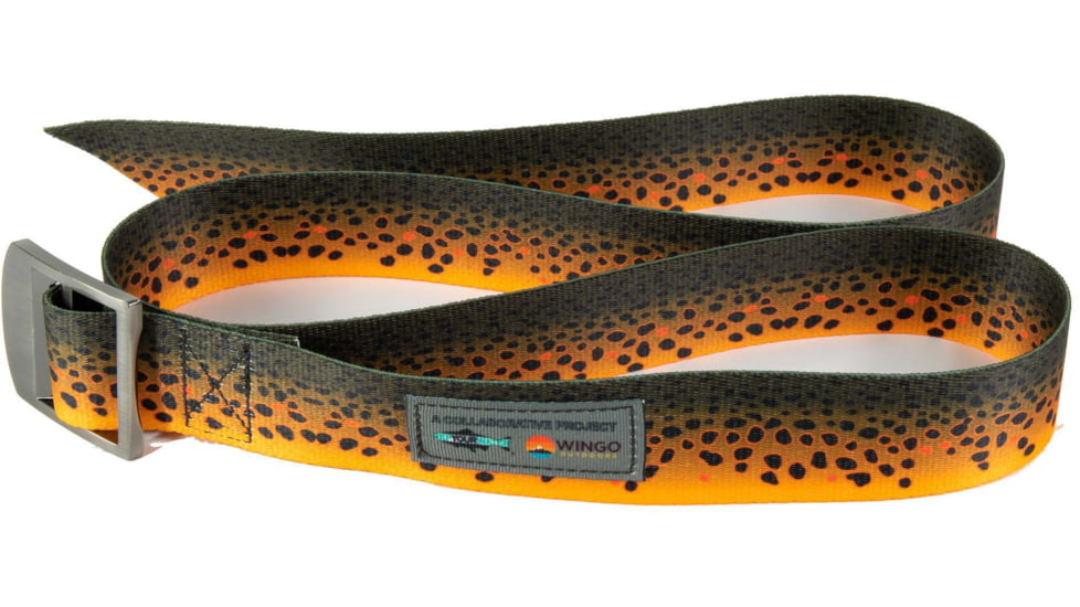 Wingo Outdoors Basecamp Belt - RepYourWater, Brown Trout, One Size Fits Most, W-BAS-504-OS