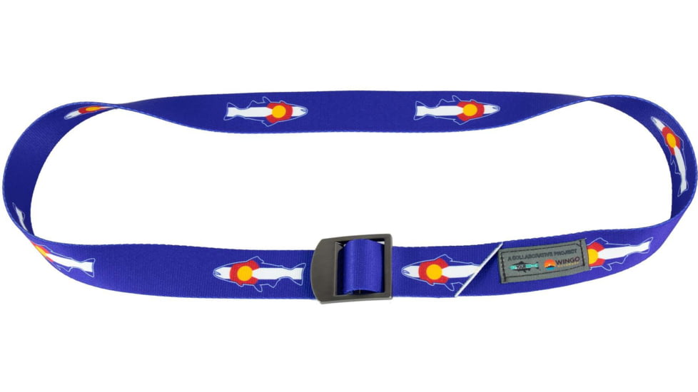 Wingo Outdoors Basecamp Belt - RepYourWater, CO Flag Trout, One Size Fits Most, W-BAS-505-OS