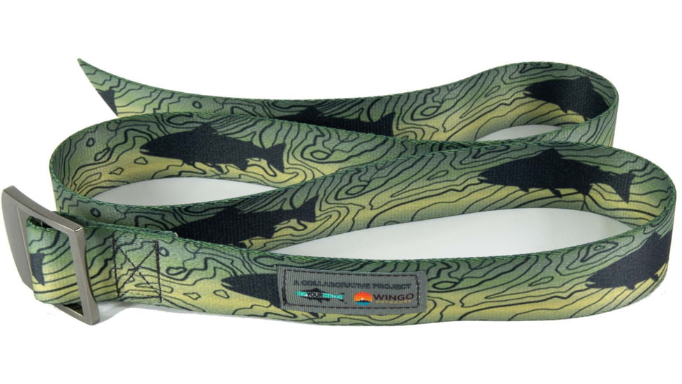 Wingo Outdoors Basecamp Belt - RepYourWater, Topo Trout, One Size Fits Most, W-BAS-513-OS