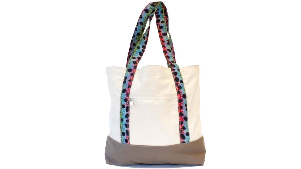 Wingo Outdoors Beach &amp; Boat Fish Skin Tote, Rainbow Trout, 20 inW x 15 inH x 12 inD, W-TOT-112-OS
