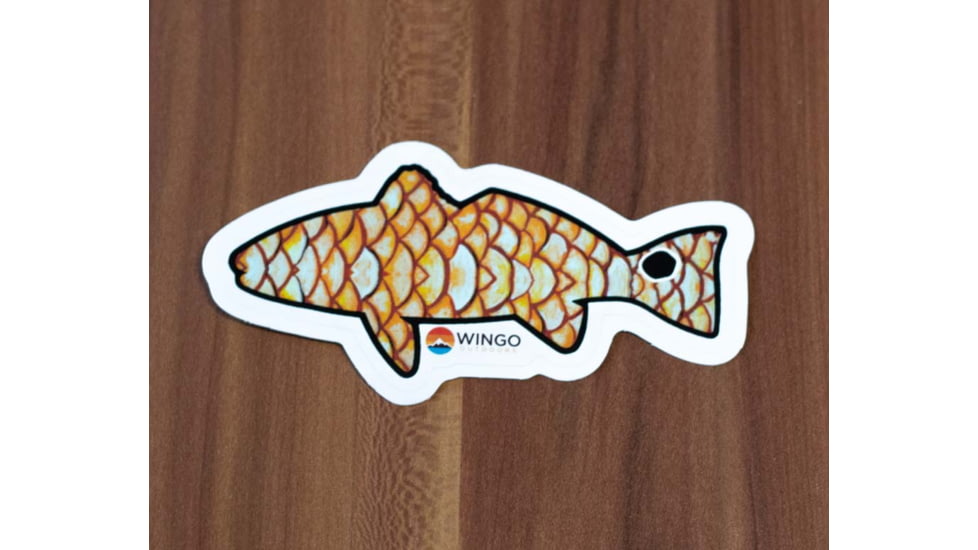 Wingo Outdoors Decal Stickers, 6-Pack, W-DEC-FIS-6PK