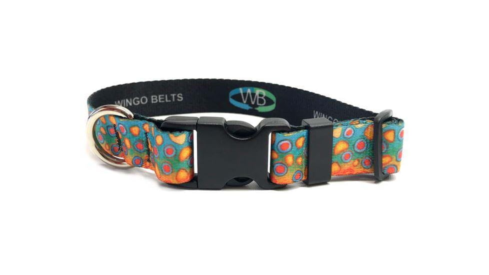 Wingo Outdoors Artisan Dog Collar, DeYoung Brook Trout, Large/XLarge, W-COL-601-LXL
