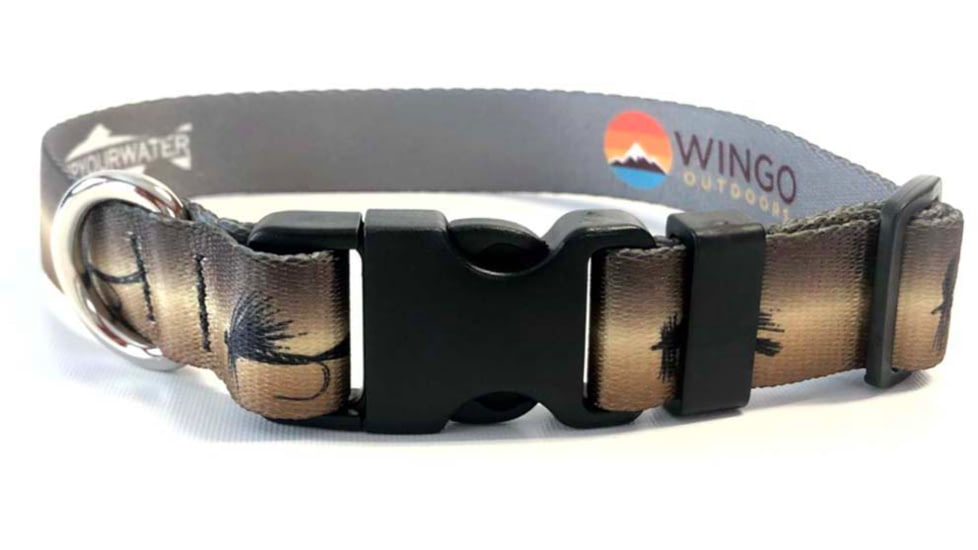 Wingo Outdoors Dog Collar - RepYourWater, Dry Or Die, Small/Medium, W-COL-507-SMD