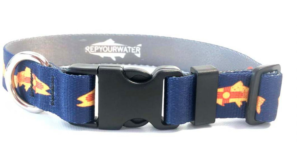 Wingo Outdoors Dog Collar - RepYourWater, New Mexico Clarkii, Small/Medium, W-COL-508-SMD