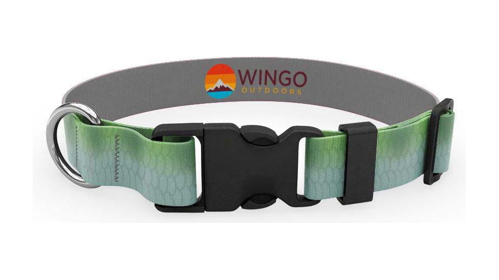 Wingo Outdoors Artisan Dog Collar, Bonefish, Large/XLarge, W-COL-127-LXL