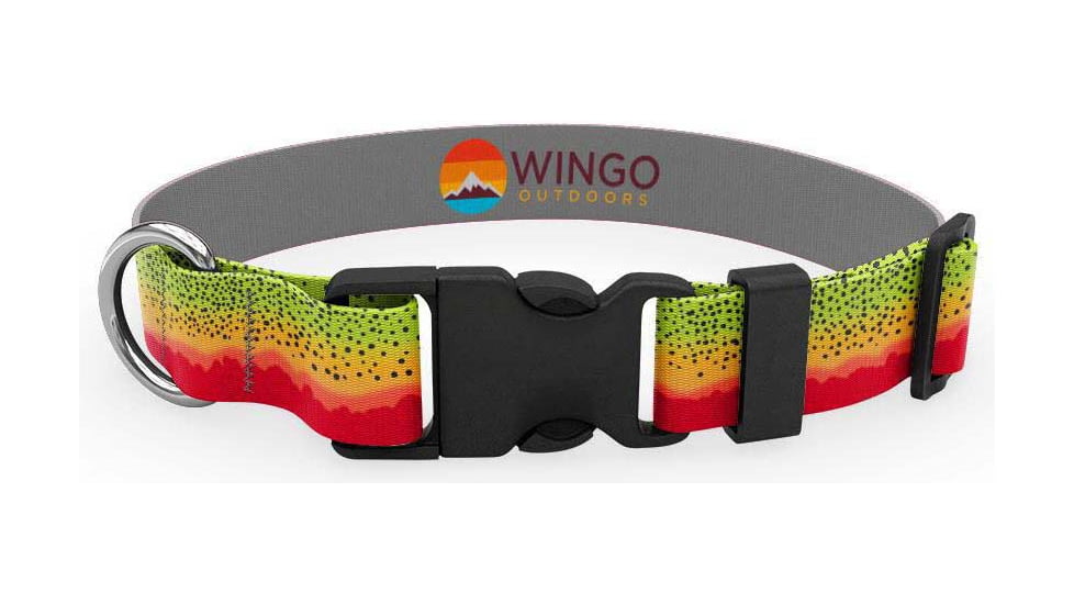 Wingo Outdoors Artisan Dog Collar, Cutthroat Trout, Small/Medium, W-COL-130-SMD