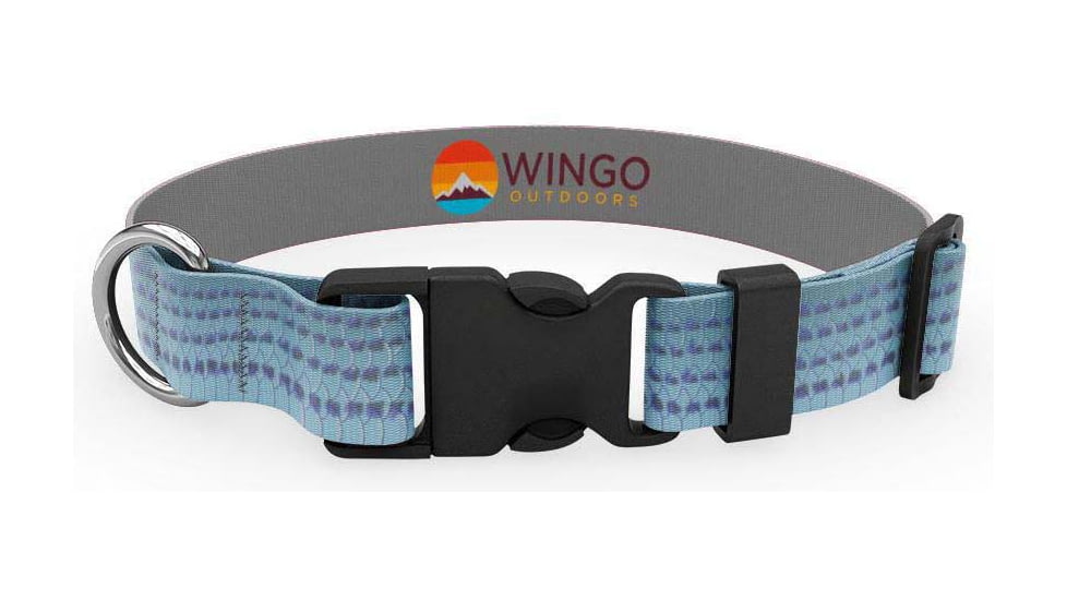 Wingo Outdoors Artisan Dog Collar, Striped Bass, Small/Medium, W-COL-129-SMD