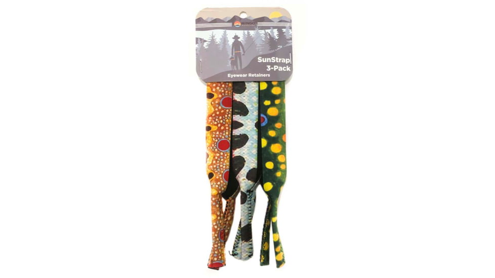 Wingo Outdoors Eyewear Retainer 3-Pack, Brook/Brown/Rainbow, One Size Fits Most, W-EYE-FRE-3PK