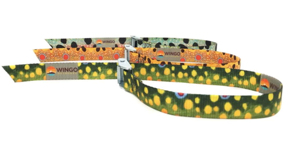 Wingo Outdoors Fish Skin Cam Strap, Brook Trout, 2 foot length, W-CAM-103-2FT